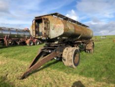 Single axle fuel bowser (ex Esso) with dolly
