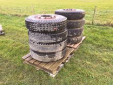 8No. 11x25 wheels and tyres with 10 stud centres