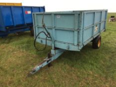 1973 Weeks 3.5t single axle hydraulic tipping dropside trailer with wooden floor. Serial No: 100694