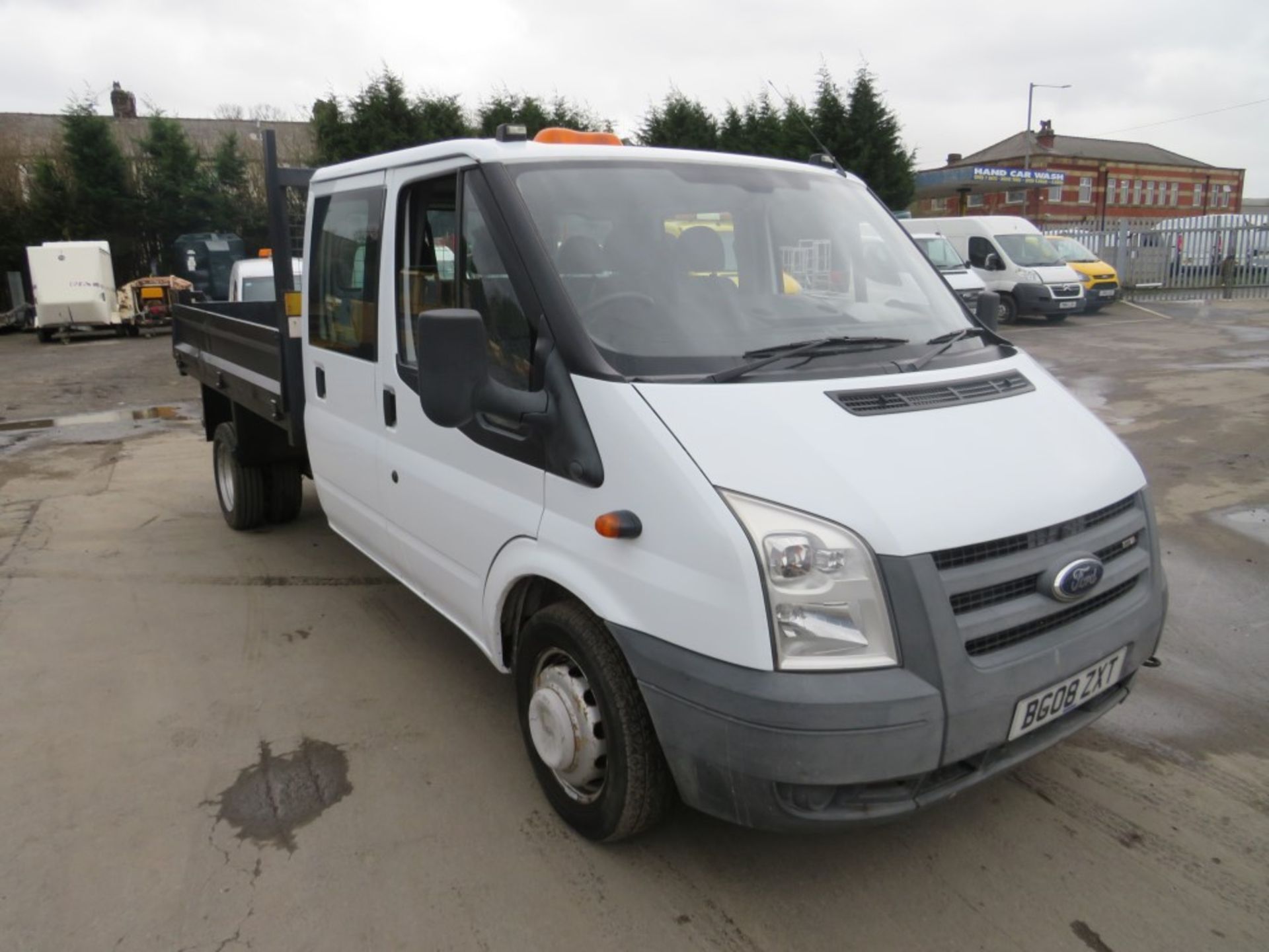 08 reg FORD TRANSIT 100 T350L D/C RWD TIPPER, 1ST REG 04/08, TEST 03/20, 66244M NOT WARRANTED, NO V5