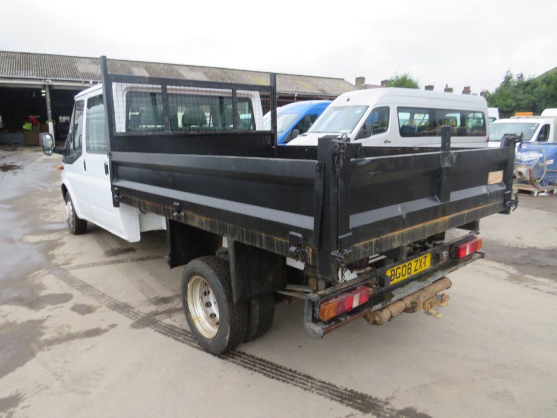 08 reg FORD TRANSIT 100 T350L D/C RWD TIPPER, 1ST REG 04/08, TEST 03/20, 66244M NOT WARRANTED, NO V5 - Image 3 of 5