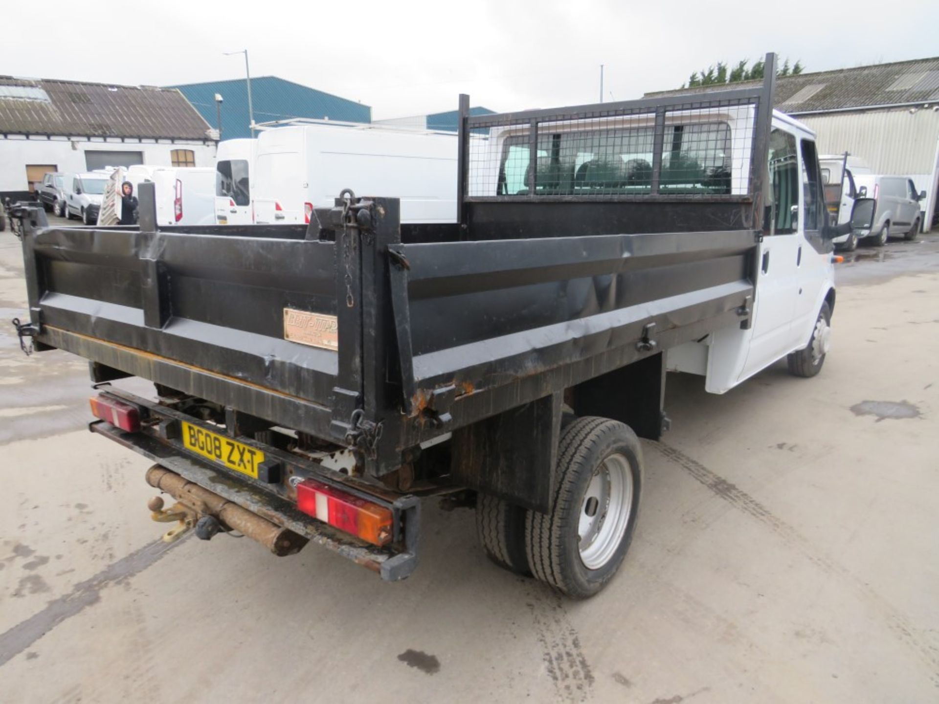 08 reg FORD TRANSIT 100 T350L D/C RWD TIPPER, 1ST REG 04/08, TEST 03/20, 66244M NOT WARRANTED, NO V5 - Image 4 of 5