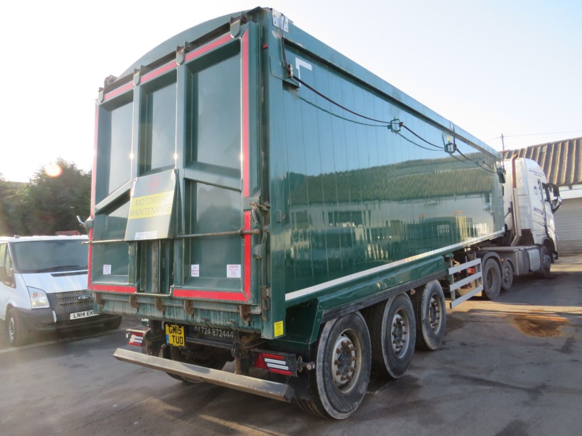 2017 WEIGHTLIFTER 65 CU YD ALLOY TIPPING TRAILER, FRONT LIFT AXLE, WEIGHER, AUTO SHEET, AIR