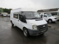 56 reg FORD TRANSIT 350 FACTORY 6 SEAT CREW VAN, 1ST REG 01/07, TEST 05/21, 113490M WARRANTED, V5