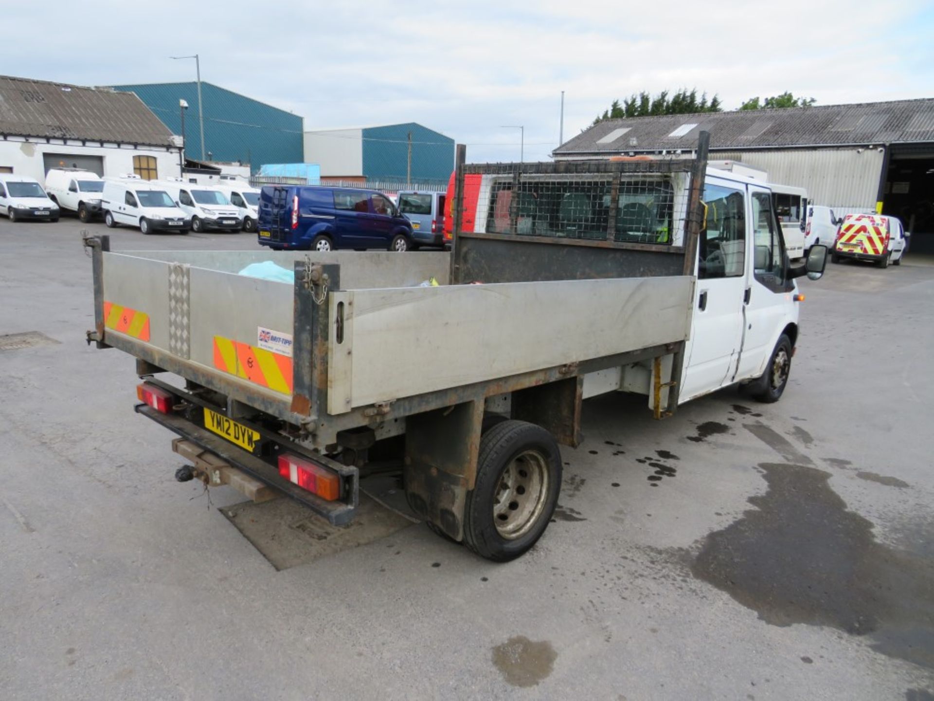 12 reg FORD TRANSIT 100 T350 DOUBLE CAB TIPPER (DIRECT COUNCIL) 1ST REG 08/12, TEST 07/20, 40846M, - Image 5 of 6