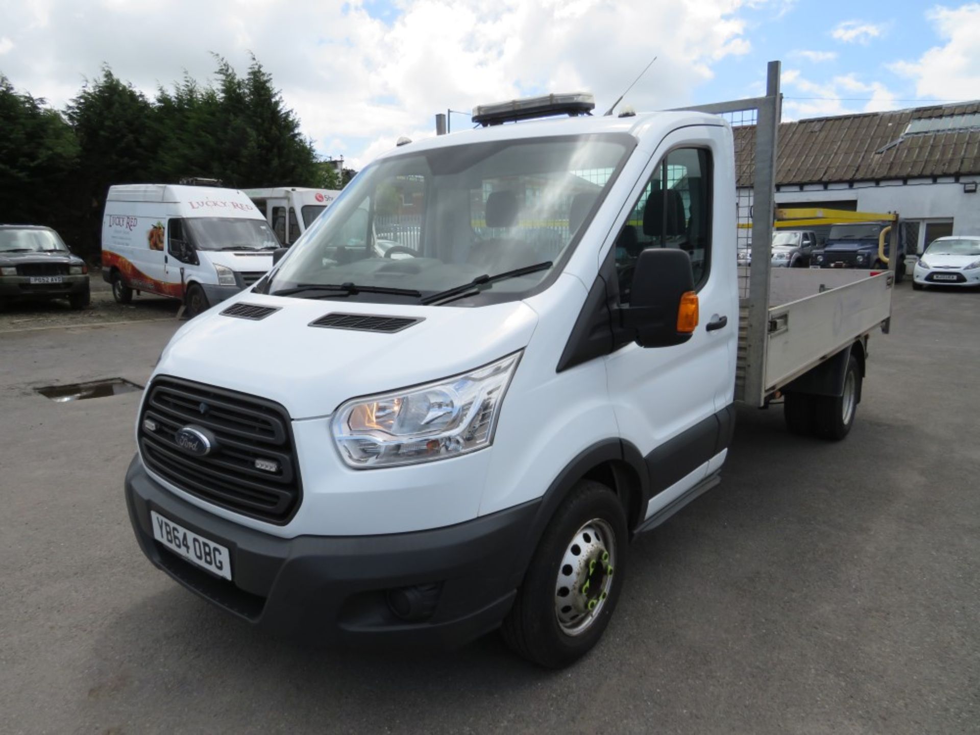 64 reg FORD TRANSIT 350 ALLOY DROPSIDE A/C, 1ST REG 12/14, TEST 08/20, 102080M WARRANTED, V5 HERE, 1 - Image 2 of 5