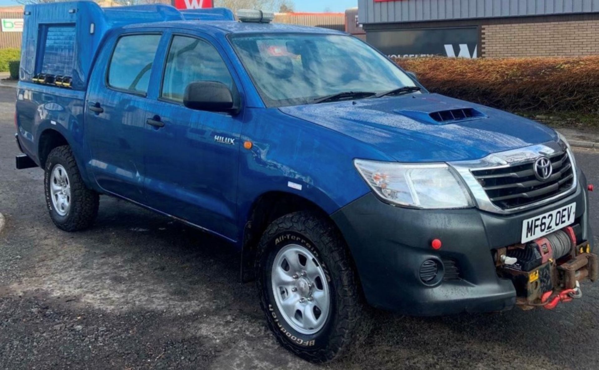 62 reg TOYOTA HILUX HL2 D-4D 4 X 4 UTILITY C/W WINCH (LOCATION DUMFRIES) 1ST REG 12/12, TEST 12/