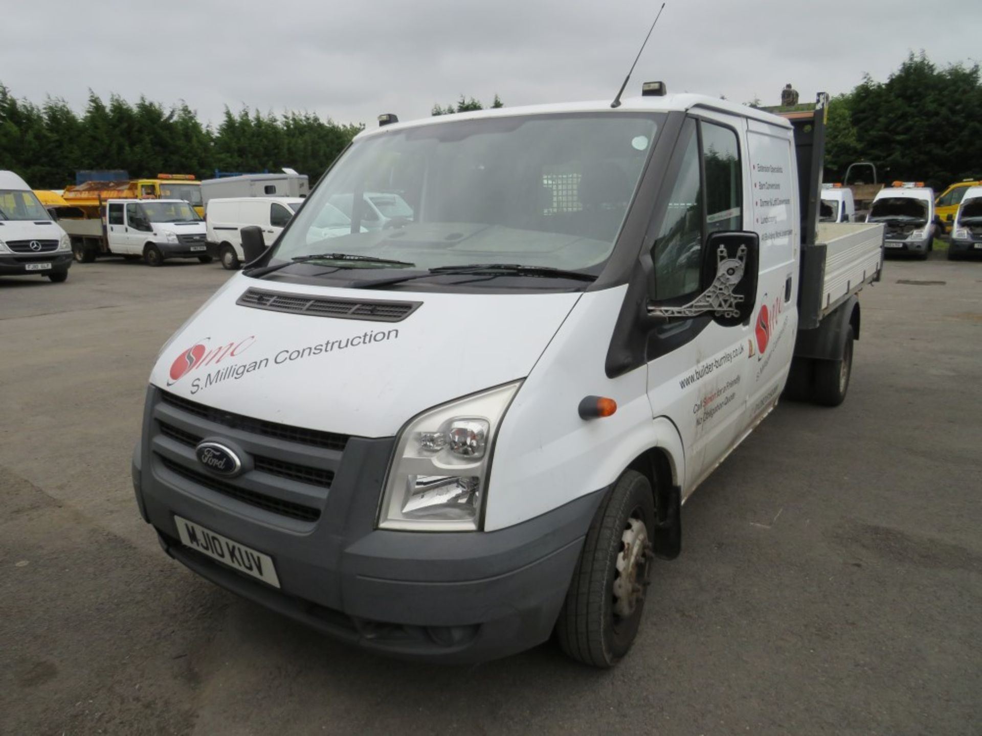 10 reg FORD TRANSIT 100 T350L D/C RWD TIPPER, 1ST REG 06/10, TEST 08/20, 71017M, V5 HERE, 1 FORMER - Image 2 of 5