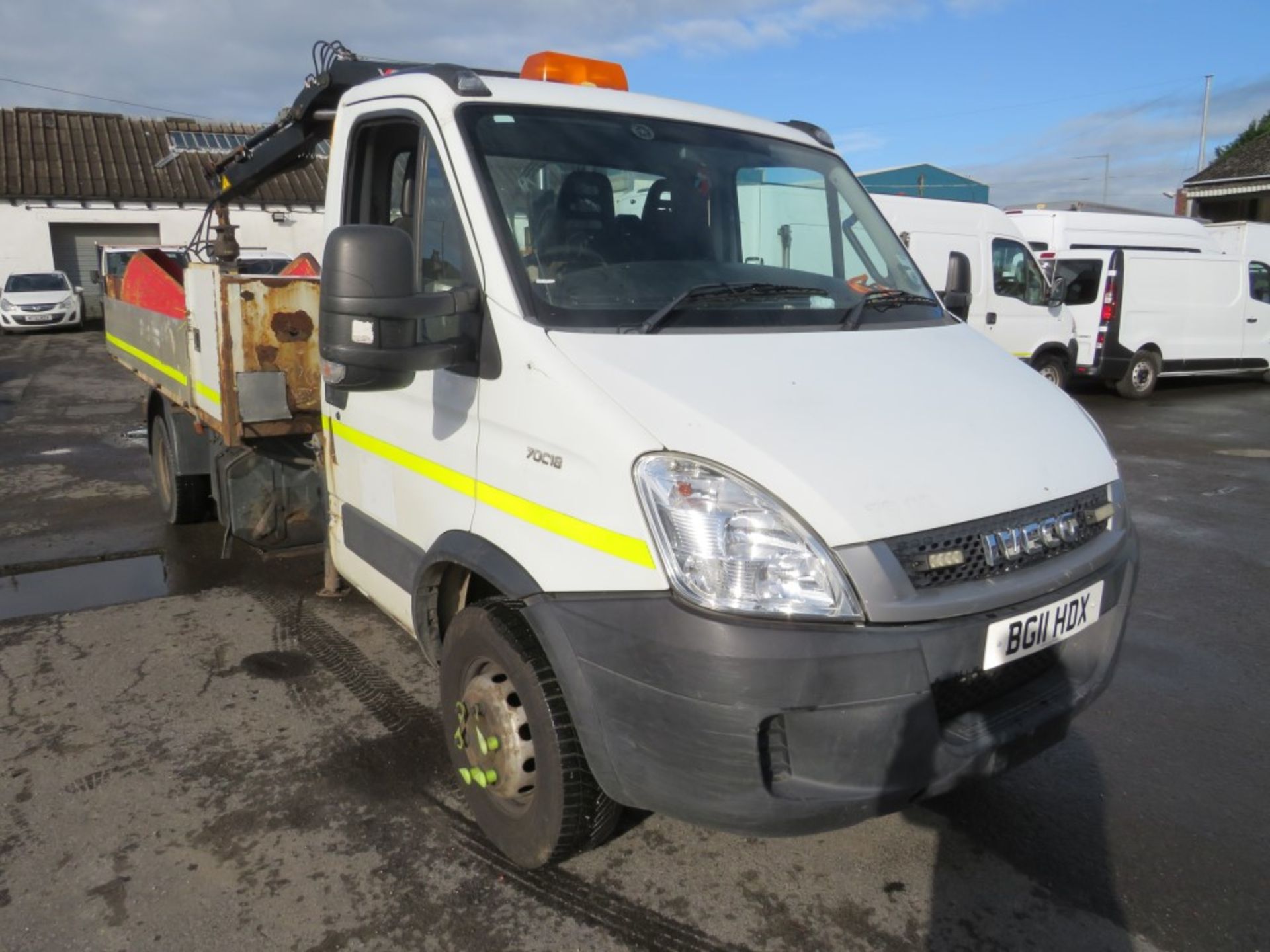 11 reg IVECO DAILY 70C18 TIPPER C/W HIAB CRANE & GRAB (DIRECT COUNCIL) 1ST REG 05/11, TEST 10/20,