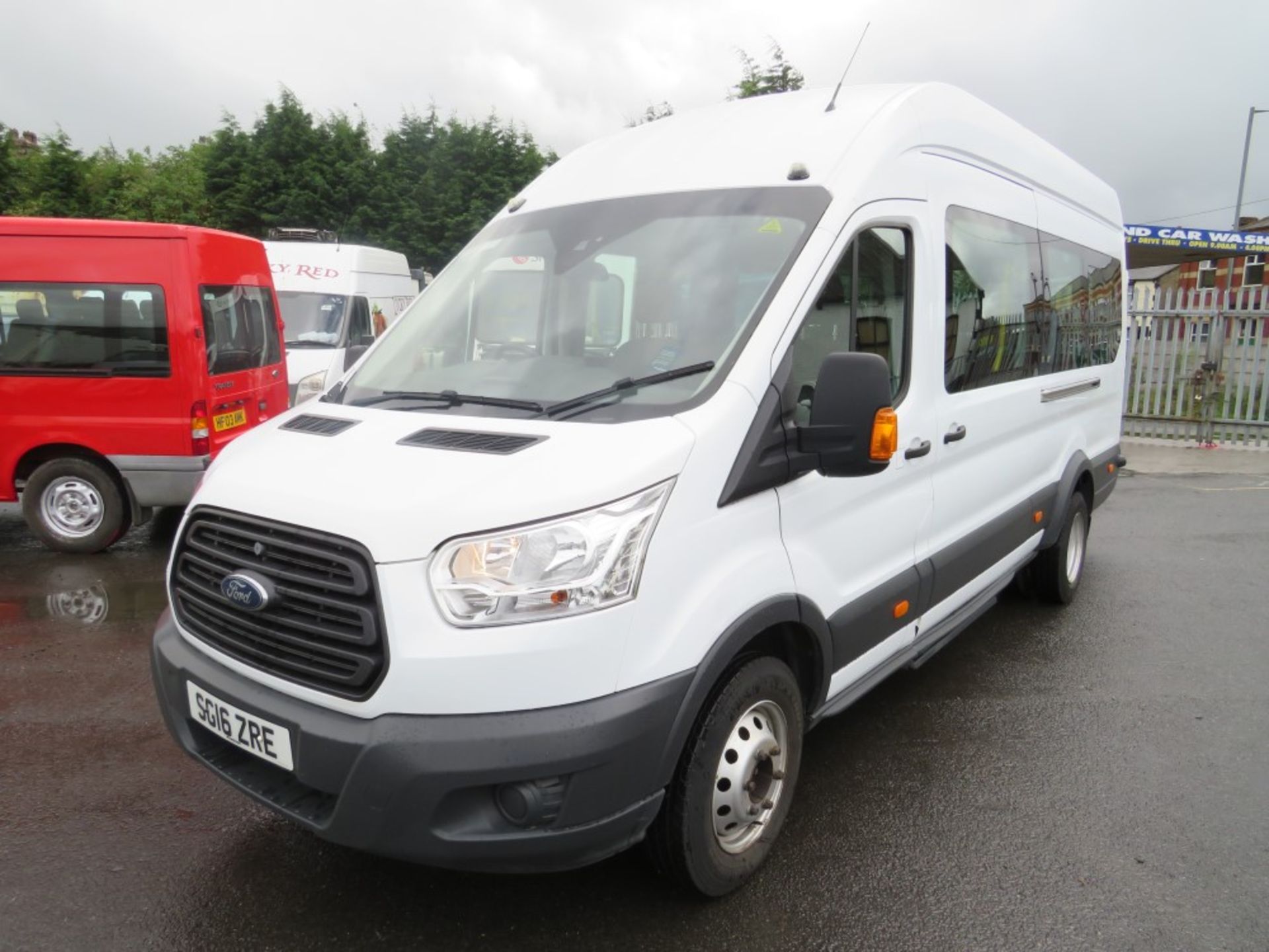 16 reg FORD TRANSIT 460 ECONETIC TECH MINIBUS, 1ST REG 03/16, TEST 05/21, 44047KM WARRANTED, V5 - Image 2 of 6