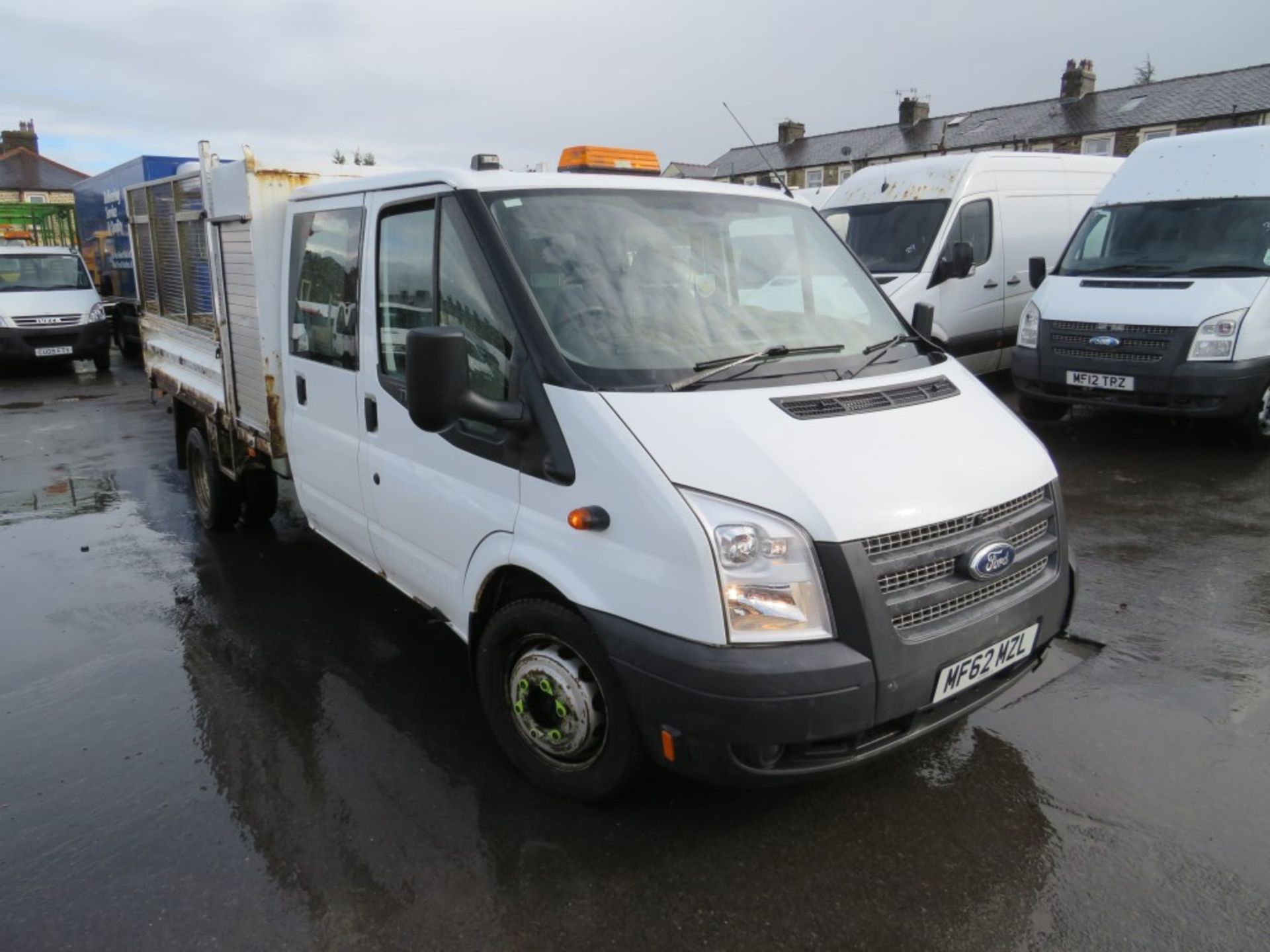 62 reg FORD TRANSIT 100 T350L D/C RWD TIPPER (DIRECT COUNCIL), 1ST REG 10/12, TEST 10/21, 52795M, V5