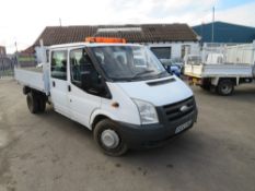 57 reg FORD TRANSIT 140 T350 D/C RWD TIPPER, 1ST REG 11/07, TEST 04/21, 103667M, V5 HERE, 4 FORMER