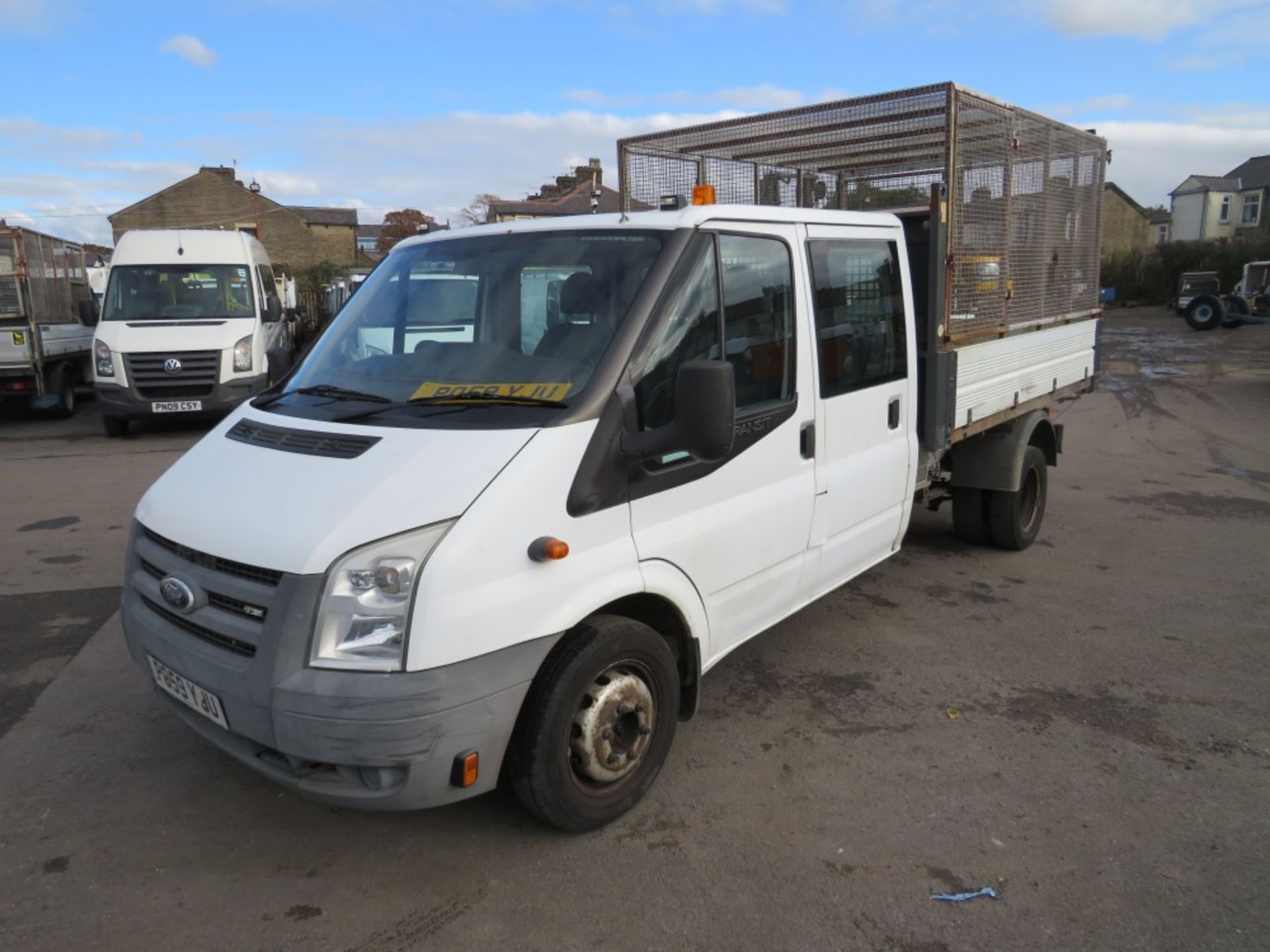 59 reg FORD TRANSIT 100 T350L D/C RWD TIPPER (DIRECT COUNCIL) 1ST REG 09/09, TEST 09/21, 67704M, - Image 2 of 5