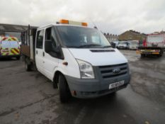 58 reg FORD TRANSIT 115 T350L D/C RWD TIPPER (DIRECT COUNCIL) 1ST REG 01/09, TEST 02/21, 88186M,