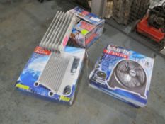 2 x OIL FILLED RADIATORS, INFRARED HEATER, BOX FAN [+ VAT]