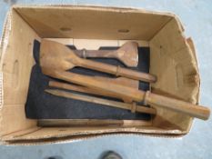 BOX OF ASSORTED BREAKER TOOLS [NO VAT]