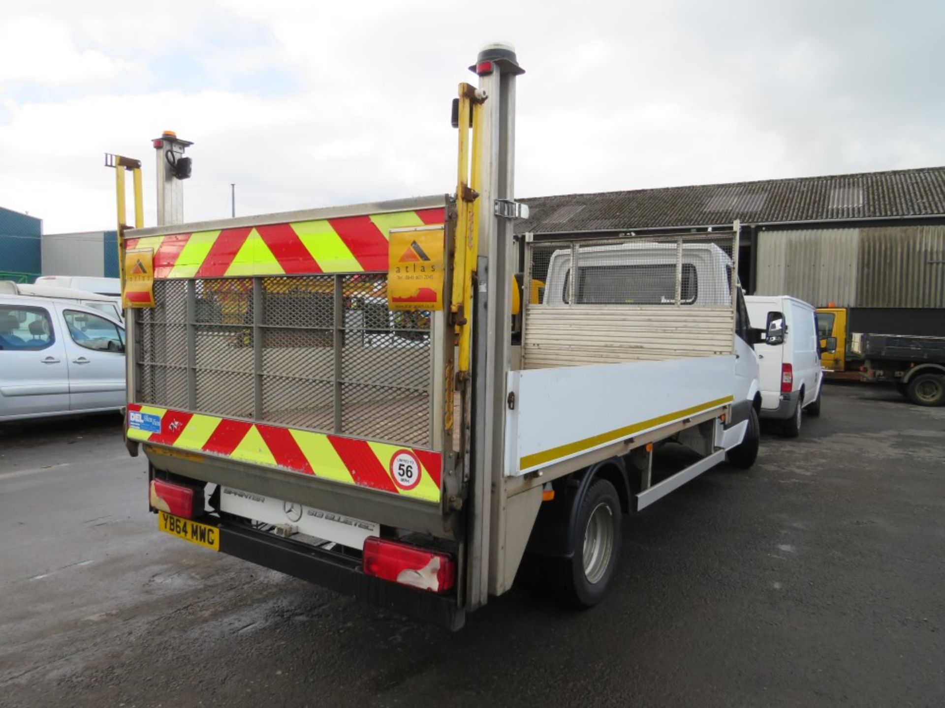 64 reg MERCEDES SPRINTER 513 CDI DROPSIDE / FLATBED C/W TAIL LIFT, 1ST REG 01/15, TEST 06/21, - Image 4 of 5