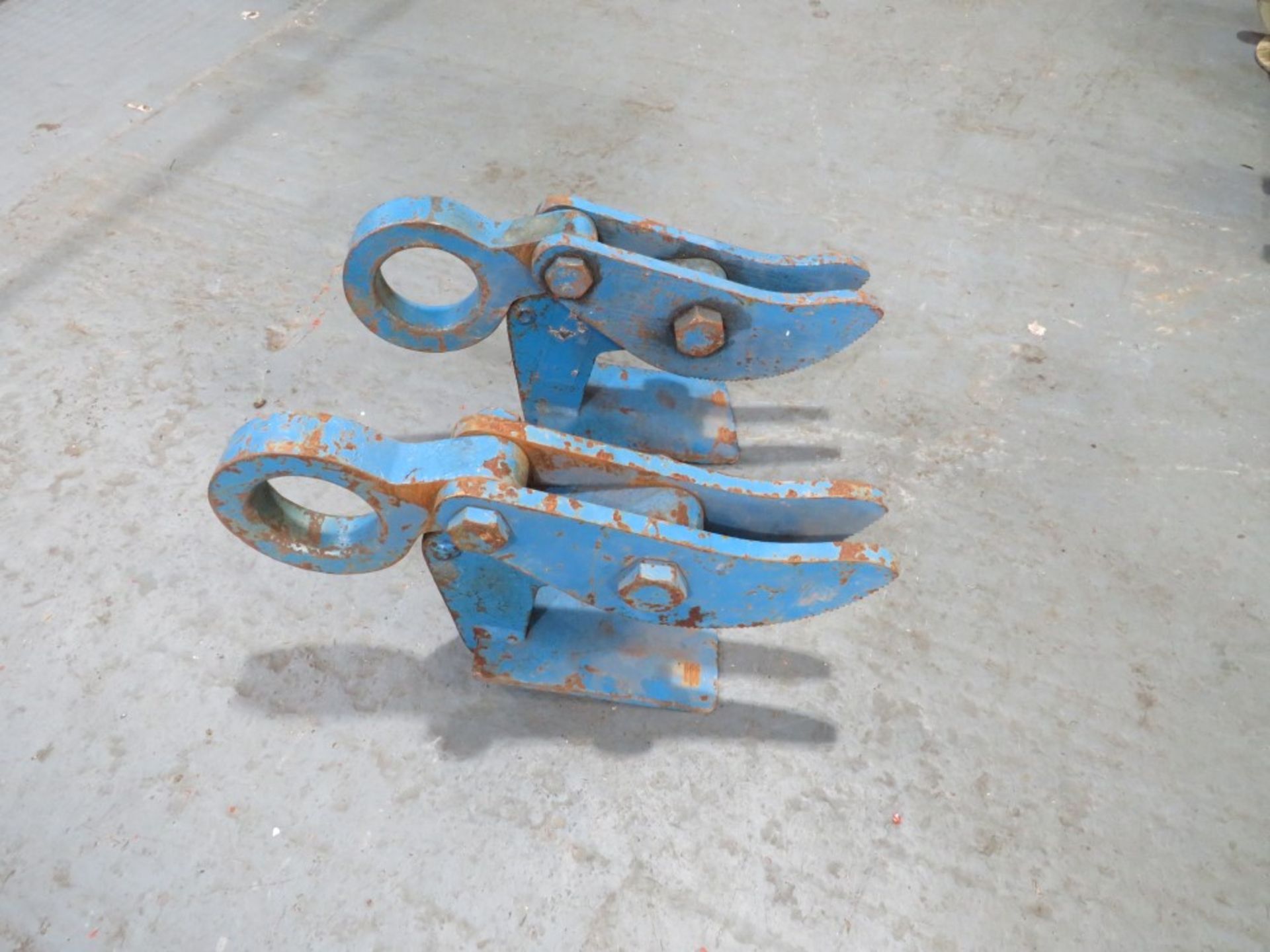 2 X 10 TON STEEL PLATE LIFTING CLAMPS [NO VAT] - Image 2 of 2
