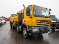 58 reg DAF CF85.360 TIPPER GRAB C/W HMF 1244Z2 CRANE, 1ST REG 09/08, TEST 01/21, 314922KM NOT