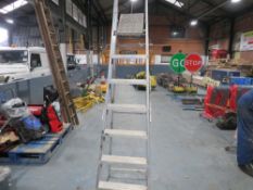 6FT 8 TREAD ALUMINIUM PLATFORM STEPS (DIRECT HIRE CO) [+ VAT]