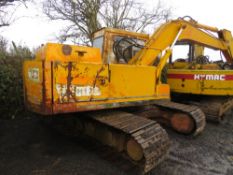 DAEWOO DH130 DIGGER (LOCATION BLACKBURN) RUNS, TRACKS, DIGS, KEYS UNKOWN (RING FOR COLLECTION