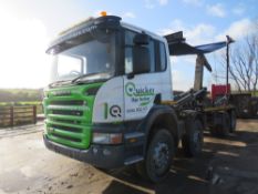 07 reg SCANIA P380 8 WHEEL HOOK LOADER C/W EASY SHEET (LOCATION BURNLEY) 1ST REG 06/07, TEST 09/