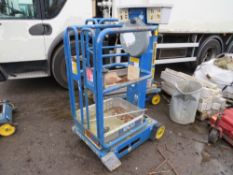 PECO 3.5M MANUAL ACCESS PLATFORM, NO KEYS [NO VAT]