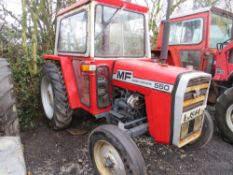 MASSEY FERGUSON 550 TRACTOR (LOCATION BLACKBURN) RUNS, DRIVES, STOPS, KEY UKNOWN (RING FOR