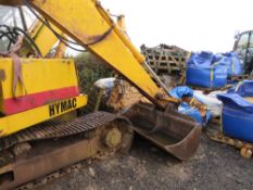HYMAC 13t DIGGER (LOCATION BLACKBURN) RUNS, TRACKS, DIGS, KEYS UNKNOWN (RING FOR COLLECTION DETAILS)
