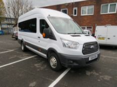 15 reg FORD TRANSIT TREND 2.2 17 SEAT EURO 6 MINIBUS (LOCATION PAIDHAM) 1ST REG 08/15, TEST 08/21,