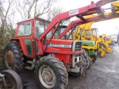 MASSEY FERGUSON 590 TRACTOR, RUNS, DRIVES & STOPS (LOCATION BLACKBURN - RING FOR COLLECTION DETAILS)