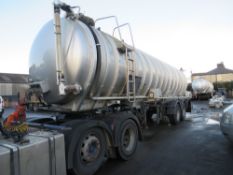 2012 CROSSLAND ARTICULATED 6WHL SLURRY TANKER TRAILER (DIRECT UNITED UTILITIES) (NO ENGINE - SCRAP /