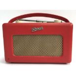 A Roberts Revival radio in red