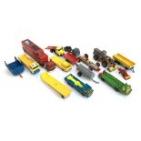 A mixed lot of toy vehicles, mainly farm and goods vehicles, to include Dinky, Britains, Triang