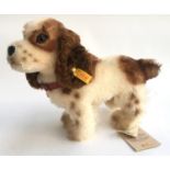 A Steiff Lupi Spaniel, genuine mohair, with labels and yellow tag 031670, 25cmH