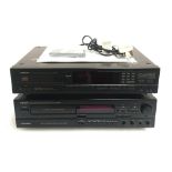 A Denon stereo casette tape deck DRS-610; together with a Denon compact disk player DCD-800 (2)