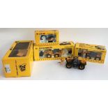 A quantity of JCB models to include a Tomy 550-80 Agri plus; Joal JCB 4CX Sitemaster; Britains JCB