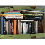 A mixed box of books, music interest and fiction, to include Anthony Burgess, Nabokov, Leonard