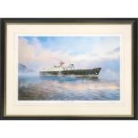 After M.J. Howley, M. V. Hebridean Princess, signed in pencil lower right, 192/500, 38x60cm