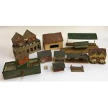 A quantity of railway buildings, both tinplate and wood etc