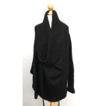 An Ann Demeulemeester black wool jumper, with ties, size 36