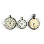 A .925 silver open face pocket watch 'Acme' by H. Samuel, Manchester, approximately 50mm diameter; a