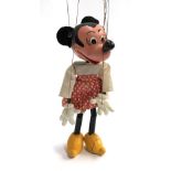 A Pelham Puppet Minnie Mouse, with resin head; together with a puppet of a blue emu