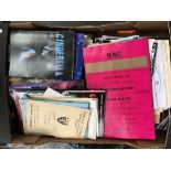A box of upwards of 200 London, regional, and local theatre programmes with ballet, RSC, NT included