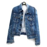 A Levi orange tag denim jacket; together with an orange tag shirt (2)