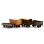 A Hornby O gauge No. 0 GW Milk Van, '28127', together with a Hornby O gauge Refrigerator Van, 'SR