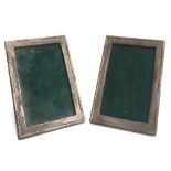 A pair of early 20th century silver picture frames, Birmingham 1918, approximately 16x11cm