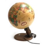 An illuminated globe, 30cmD