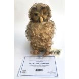 A Steiff Tawny Owl 'Ollie', designed exclusively for Danbury Mint, made of genuine mohair, serial