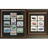 A framed complete set of 6 'Mini Cooper Golden Era' collectors cards; together with a framed